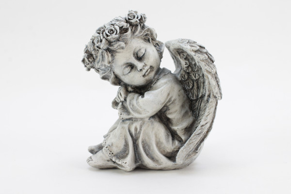 Engel Ardesi mit Blütenkranz