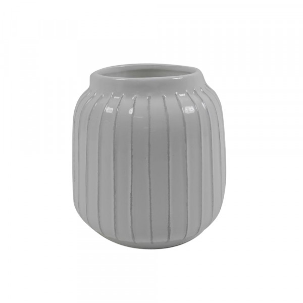 Keramik-Vase mit Rillen