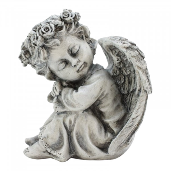 Engel Ardesi mit Blütenkranz
