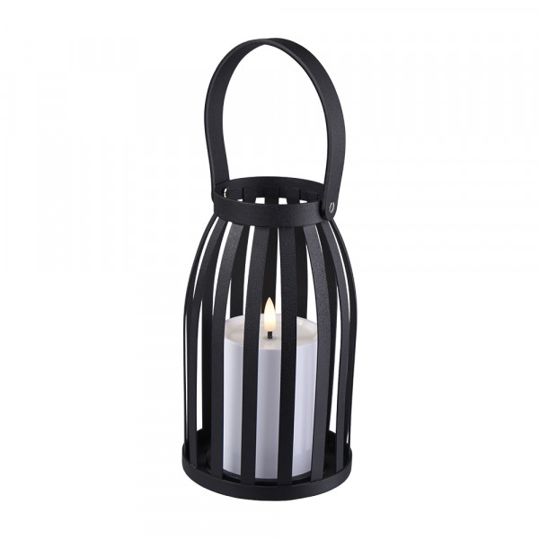 Vorbestellung: (026) Metall-Laterne mit LED Kerze Outdoor