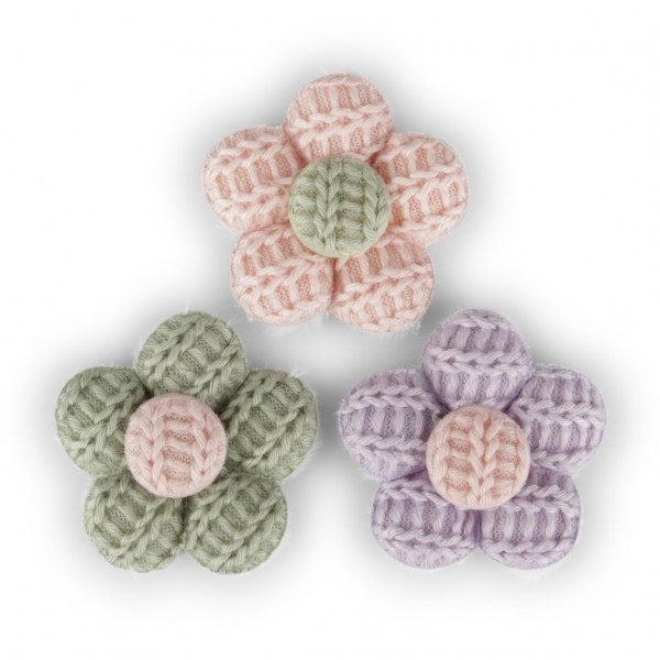 Stoff-Blüten "Springtime" 3 fach