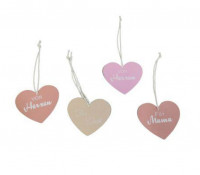 Papier-Herz Hänger mit Spruch 4f sort. Papier-Herz Hänger mit Spruch 4f sort.