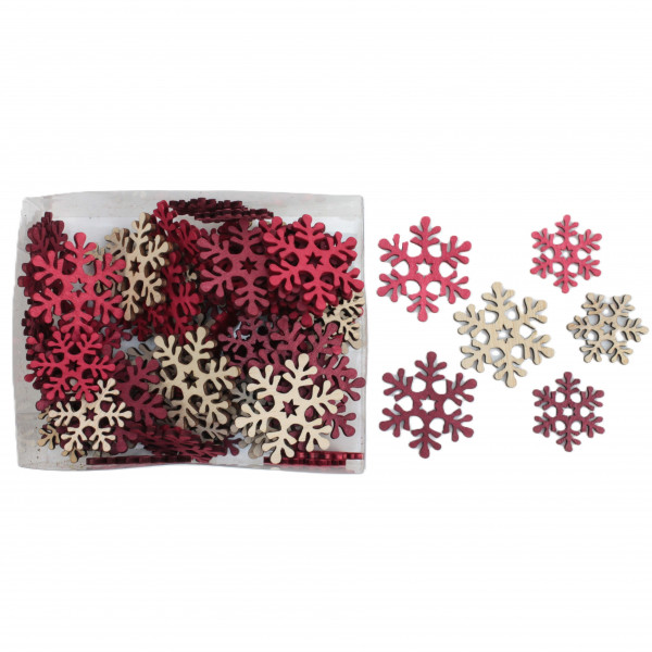 Holz-Schneeflocke Montano Streu