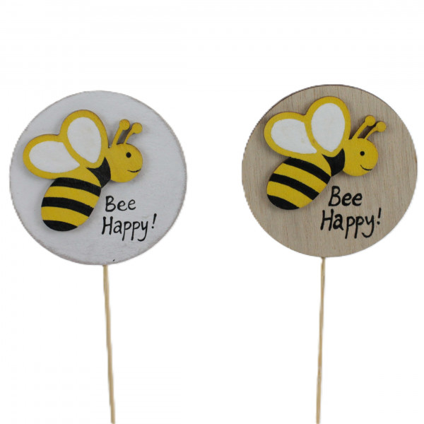 Holz-Stecker "Biene Finja" 2f sort.