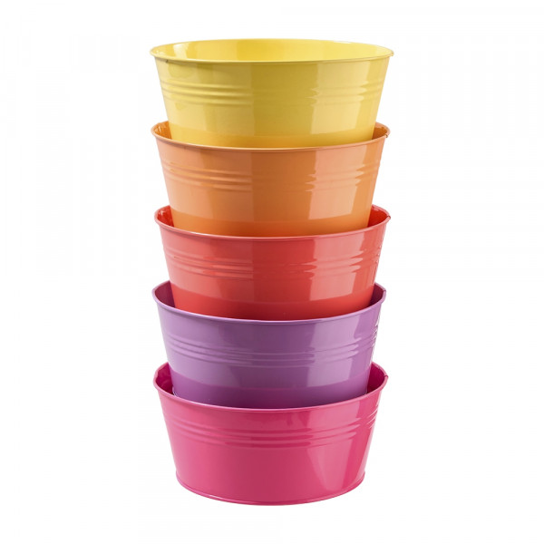 Metall-Schale rund 5 Farben sort.