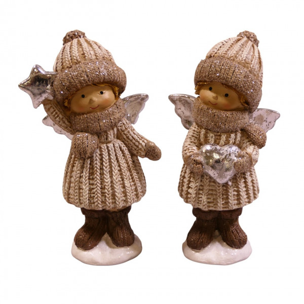 (ab 15.9. erhältlich) Poly-Engel mit Herz und Stern