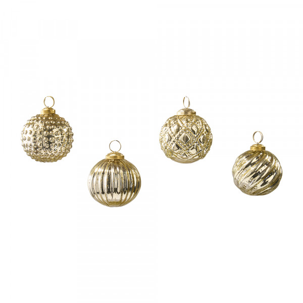 Vorbestellung: (301) Kugel,Glas,zum Hängen,Ornamentik,4sort.