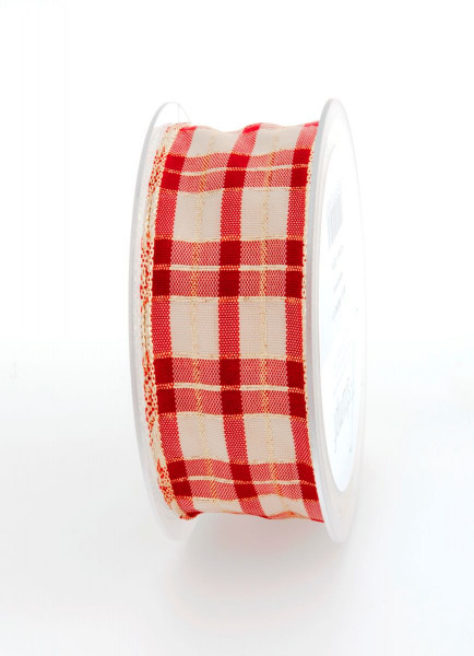 Stoffband "Weihnachtskaro"