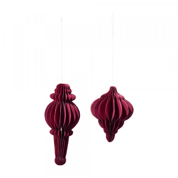 Papier Ornament Hänger 2sort