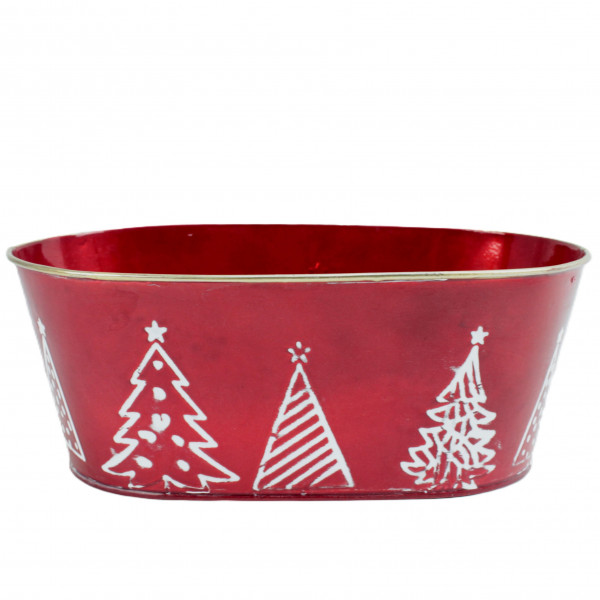 Metall-Jardiniere Rosso