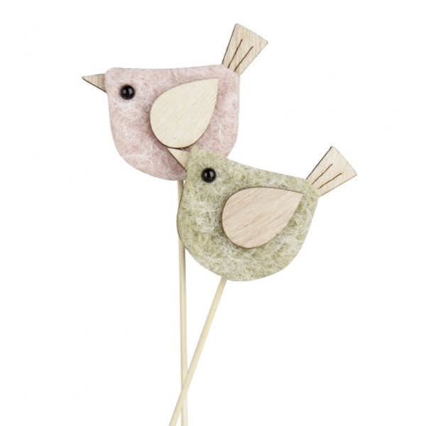 Holz-Vogel am Pick 2fach