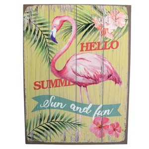 Holz-Wandbild &quot;Flamingo&quot;