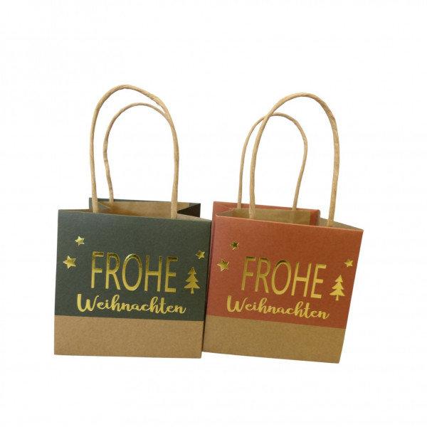 Papiertüte "Frohe Weihnachten"