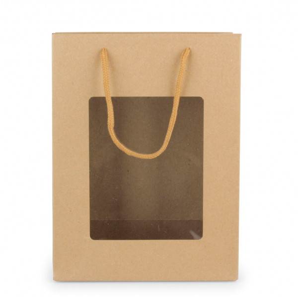 Papier-Tüte mit Sichtfenster und Kordelgriff "Easypack"