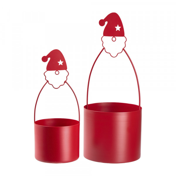 Metall-Santa Eimer Set/2