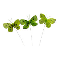 Federschmetterling am Draht, 3f. Sort. Federschmetterling am Draht, 3f. Sort.