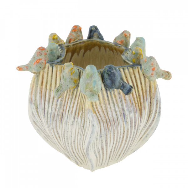 Keramik-Gefäß mit Vögel