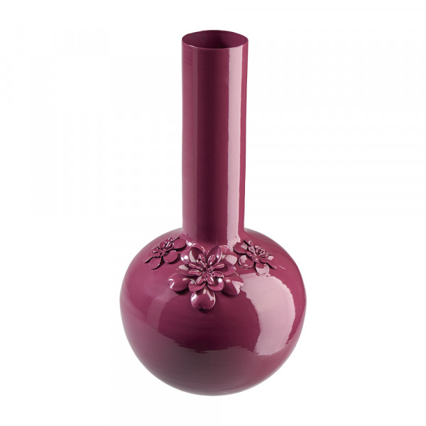 Metallvase &quot;Purple-Flower&quot;
