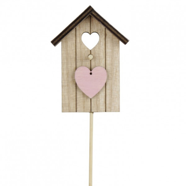 Holz-Haus mit Herz am Pick