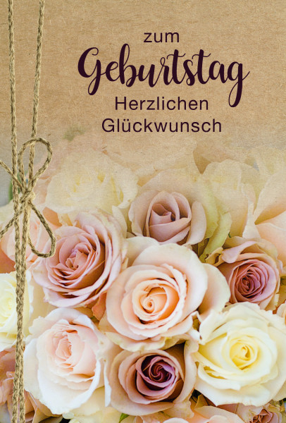 Grußkarte mit Kuvert "Zum Geburtstag Herzlichen Glückwunsch"