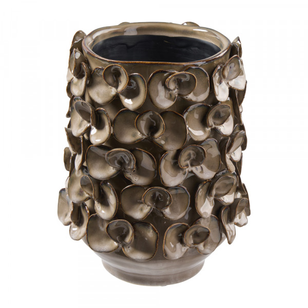 Design-Keramikvase Blattwerk