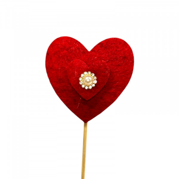 Filzherz Brilli Stecker