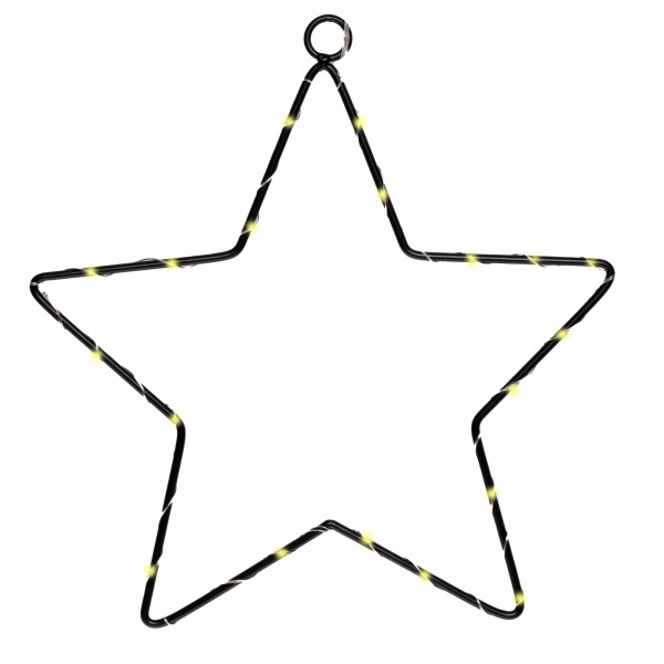 LED-Stern aus Metall inkl. Knopf-Batterien