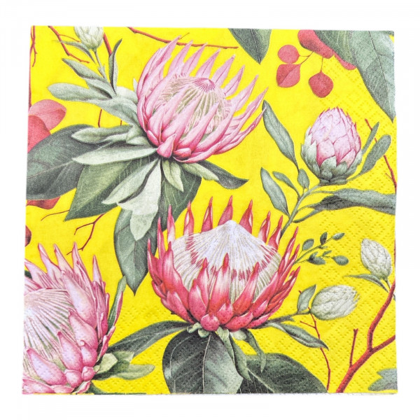 20 Servietten "Madiba Protea yellow"