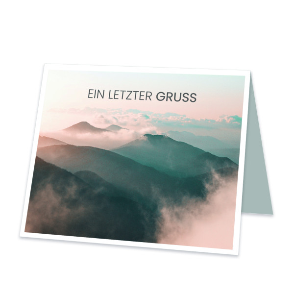 Trauerkarte MIDI mit Klammer ''Ein letzter Gruss'