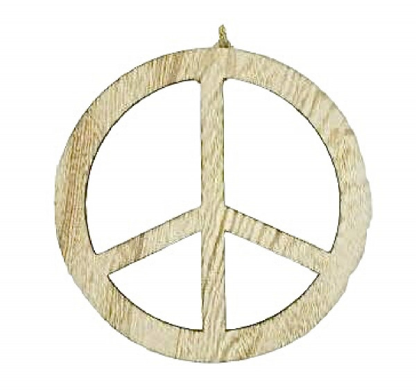 Holz-Zeichen &quot;Peace&quot;