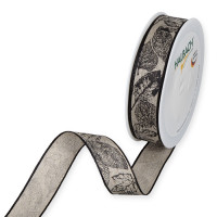 Leinen-Trauerband "Blätter" Leinen-Trauerband "Blätter"