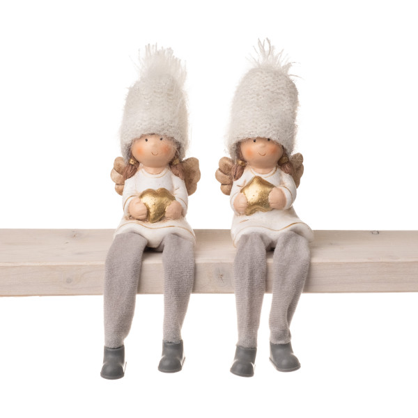 (ab 15.9. erhältlich) Keramik-Kantensitzer Engel, 2 sort.