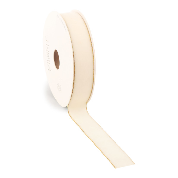 Samtband Velvety mit Goldrand