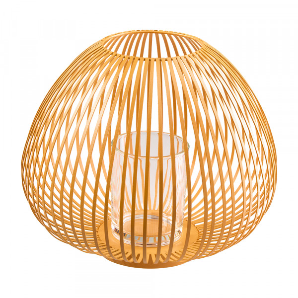 Vorbestellung: (157) Windlicht,Metall,+Glas für Teelicht