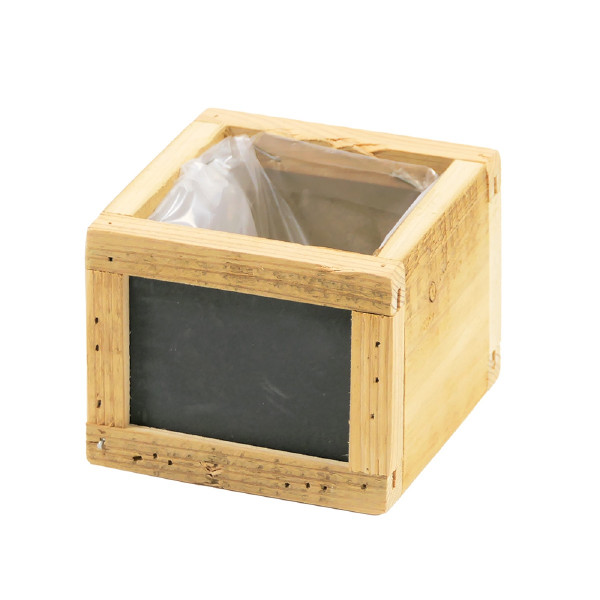 Holzbox mit Tafel quadr.
