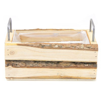Kasten Holz rechteckig 2 Griffe Kasten Holz rechteckig 2 Griffe