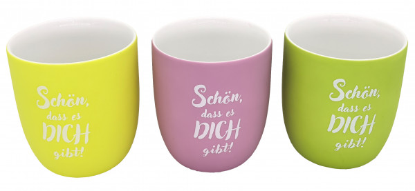 Keramik-Becher "Schön, dass .." 4f.