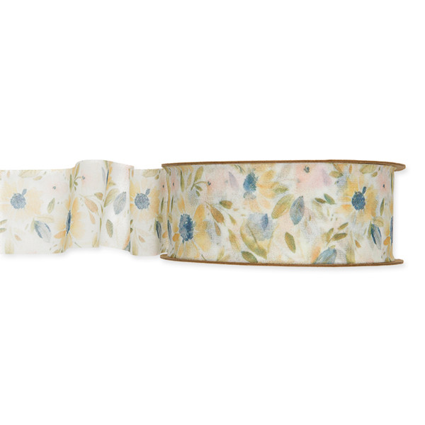Chiffonband "Aquarell-Blüten"