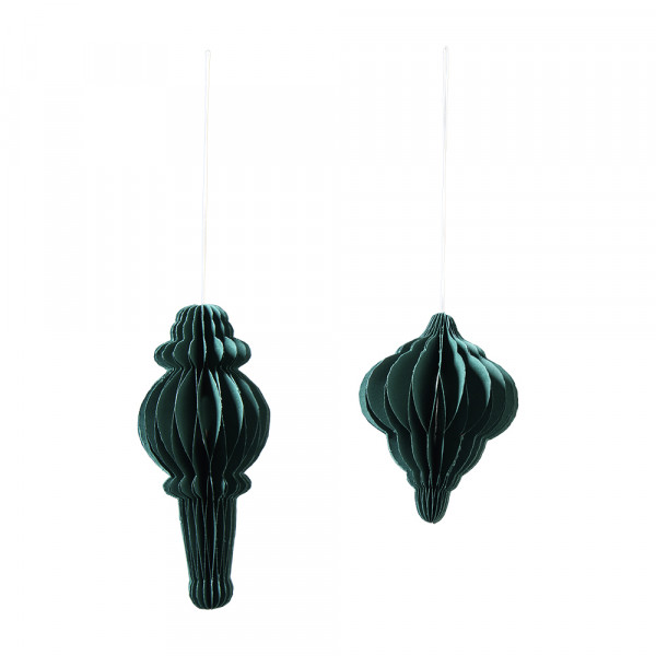Papier Ornament Hänger 2sort