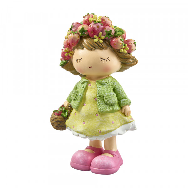 Vorbestellung: (152) Poly Mädchen mit Erdbeerschmuck