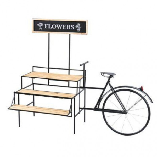 Metall-Blumentreppe mit Rad "Flowers"