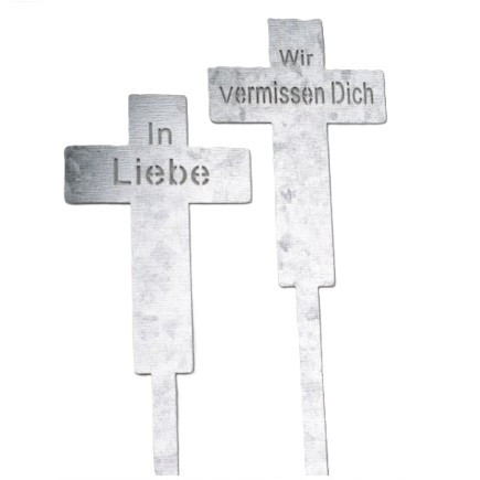 (ab 15.9. erhältlich) Metallkreuz-Stecker 2f.