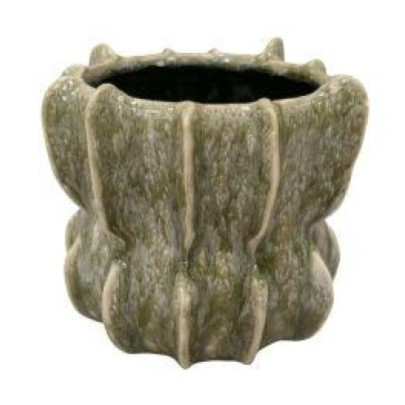 Keramikvase Rillenmuster