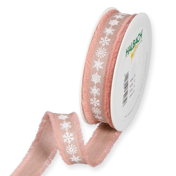 Leinen-Druckband Eiskristalle