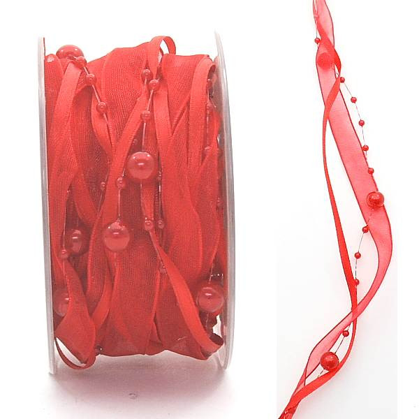 Organzaband Fancy Pearls