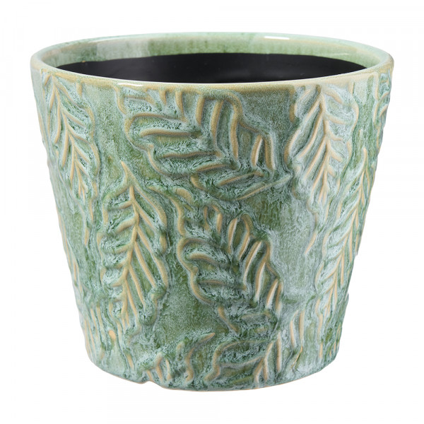 Vorbestellung: (021) Keramiktopf "Blatt" -D17,5cm