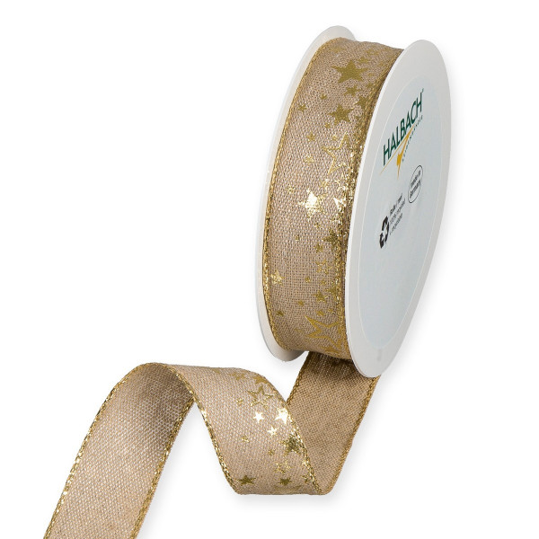 Leinen-DruckBand "Sterne"