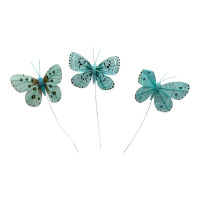 Federschmetterling am Draht, 3f. Sort. Federschmetterling am Draht, 3f. Sort.