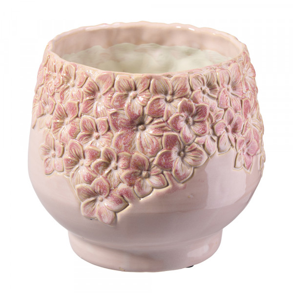 Vorbestellung: (225) Keramiktopf "Blüten" -D16cm