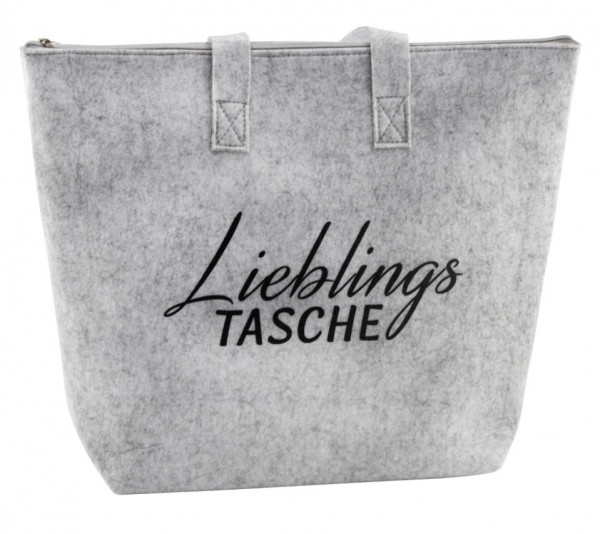 Filz-Tasche "Lieblingstasche" mit Reißverschluss